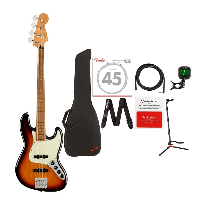 

Fender Player Plus Jazz 4-String Bass Guitar Value Bundle (3 Tone Sunburst, Right-Hand) Fender Player Plus Jazz 4-String Bass Guitar Value Bundle (3 Tone Sunburst, RH)