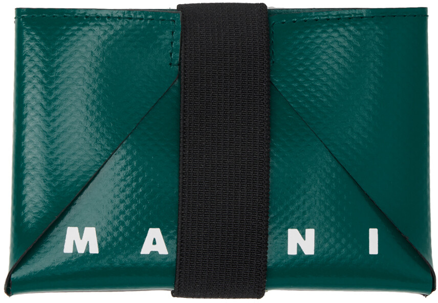 

Зеленый и черный держатель для кредитных карт Marni