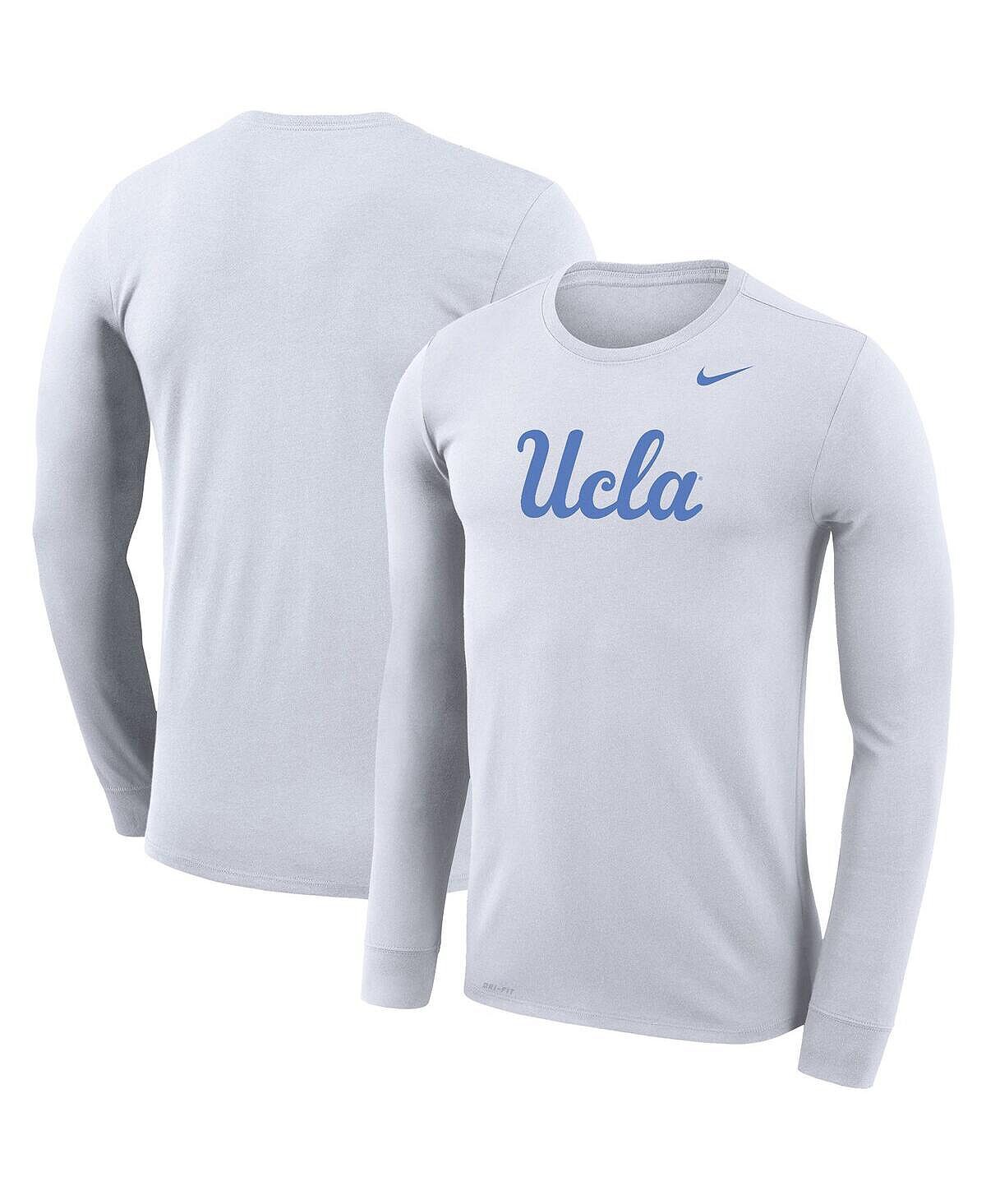 

Мужская белая футболка с длинным рукавом с логотипом ucla bruins school logo legend performance Nike, белый