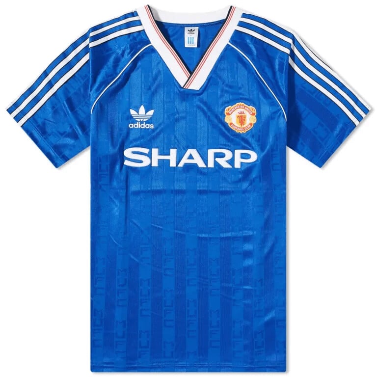 

Футболка Adidas MUFC Jersey, синий/белый