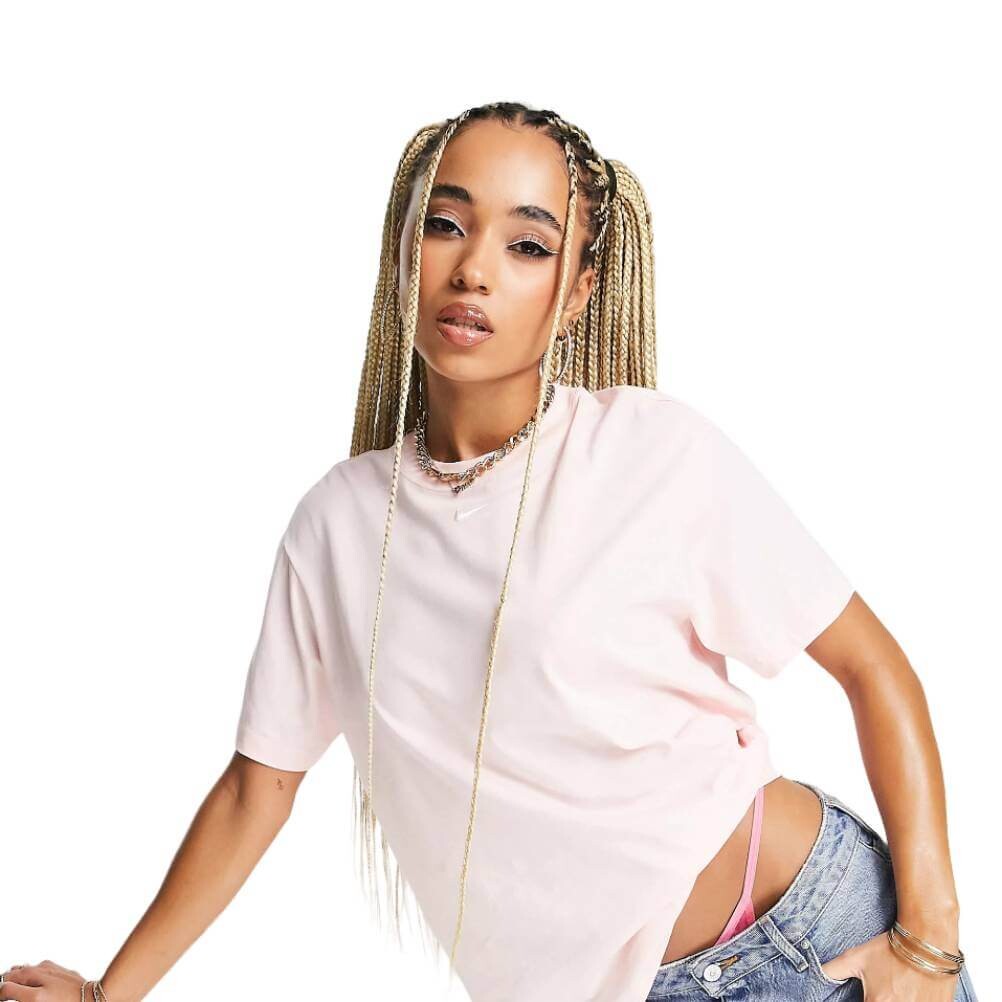 

Футболка Nike Essential Mini Swoosh Boyfriend, светло-розовый