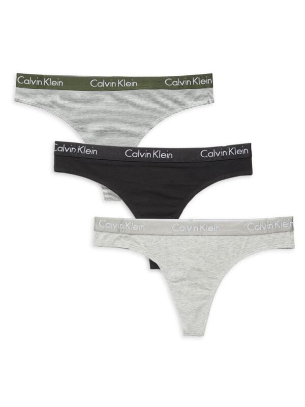 

3 пары стрингов из эластичного хлопка Calvin Klein
