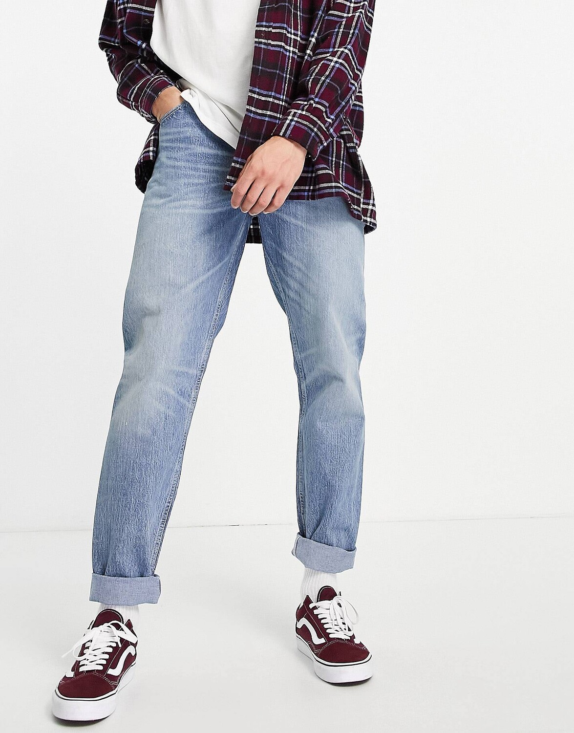 

Светло-синие джинсы скинни в винтажном стиле ASOS DESIGN