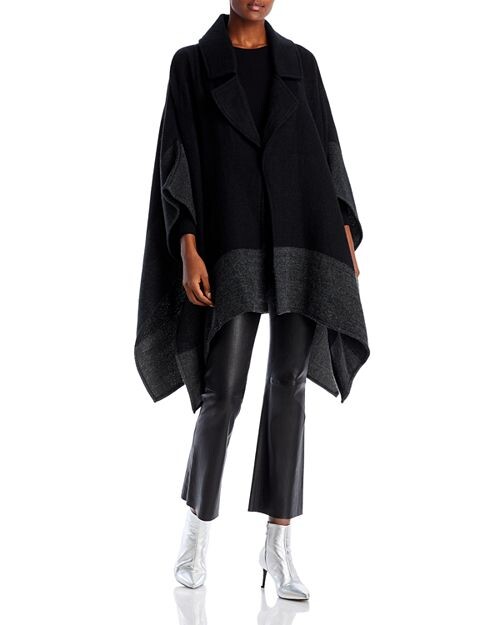 

Накидка с полосатым воротником и каймой AQUA, цвет Black