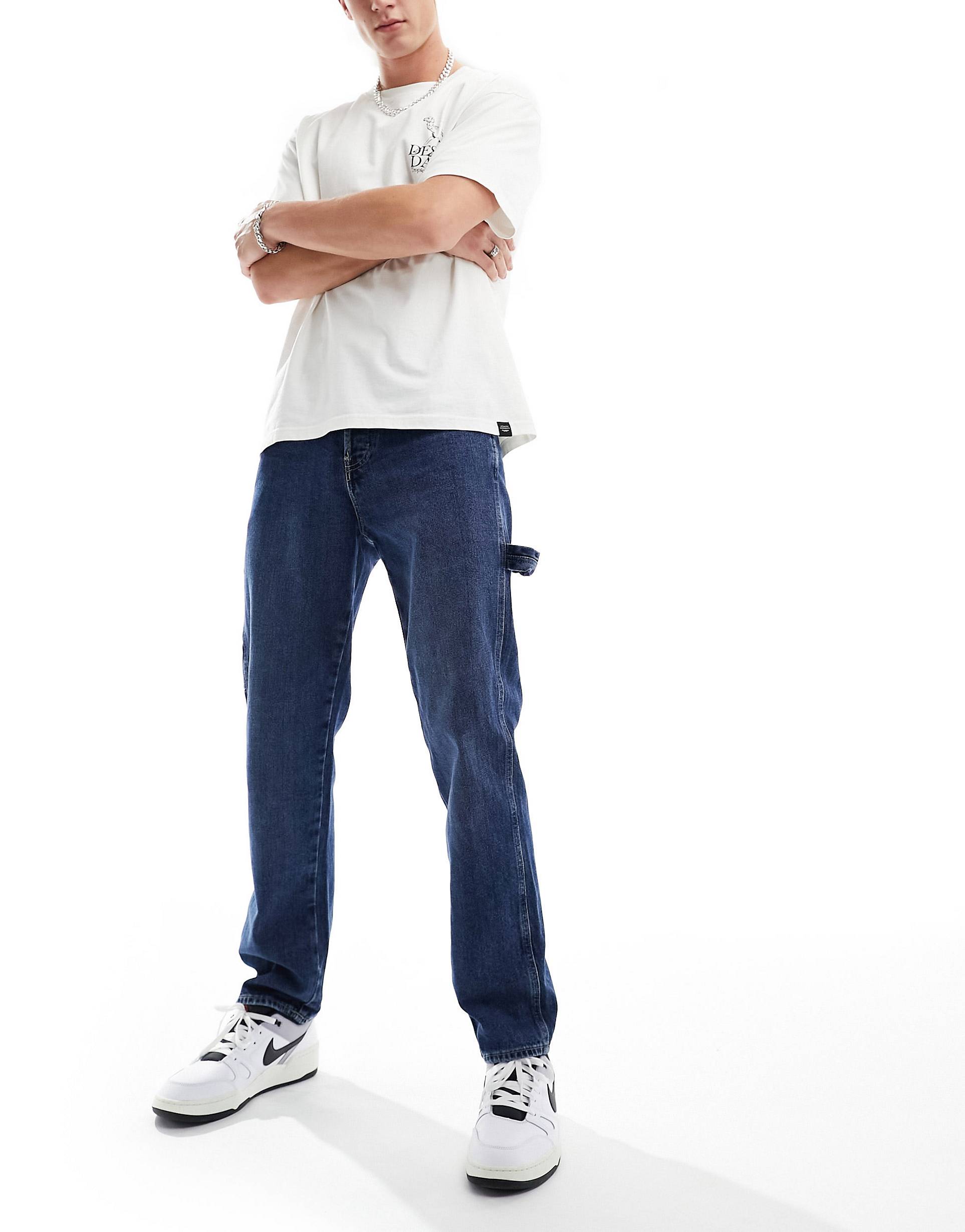 Джинсы Only & Sons Edge Straight Fit, темно-синий джинсы bodyflirt темно синие 40 размер