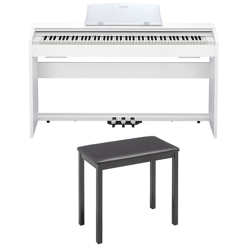 

Клавиатура цифрового пианино Casio Music Privia PX-770, белая PX-770WE со скамьей