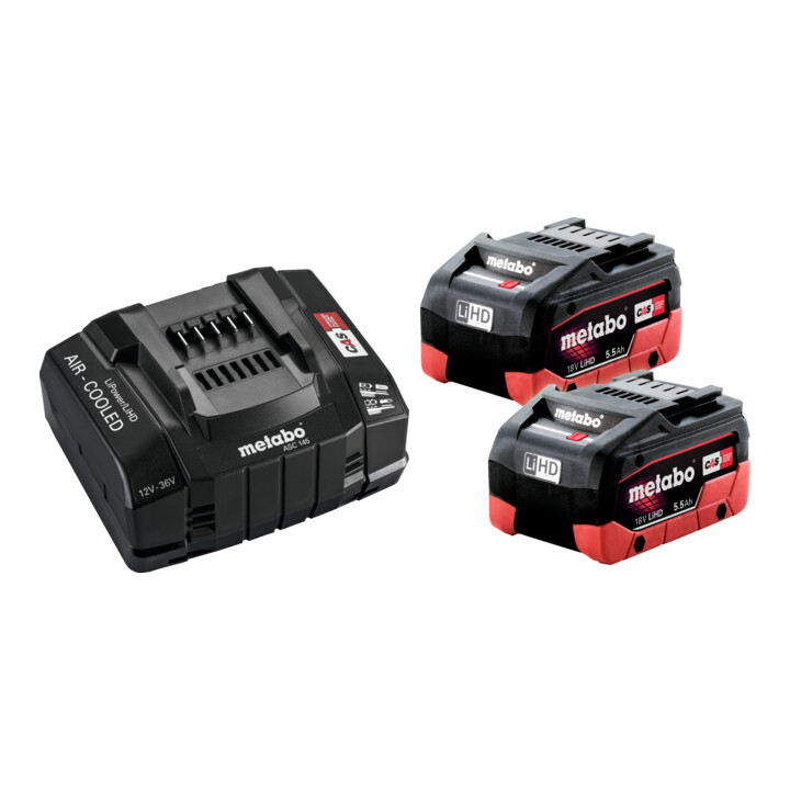 

Базовая комплектация Metabo 2 x LiHD 5,5 А·ч SE