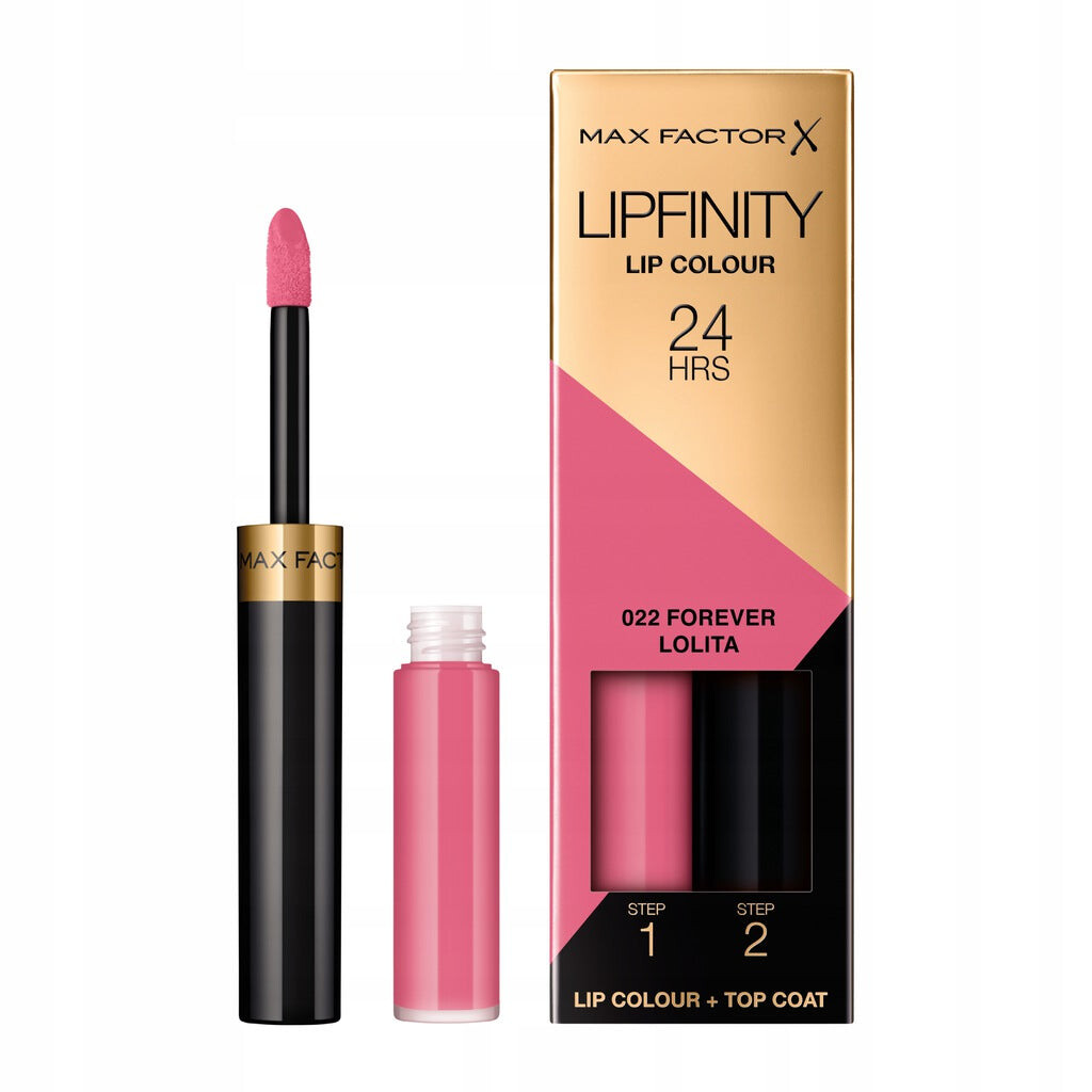 

Max Factor Lipfinity Lip Color Двухфазная стойкая жидкая губная помада 022 Forever Lolita