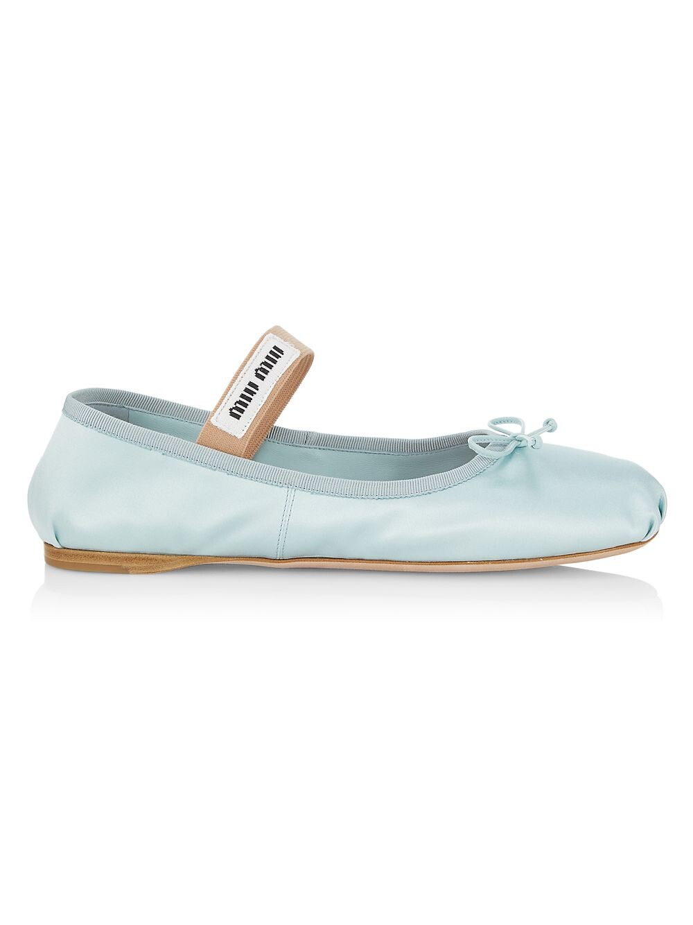 

Атласные балетки Miu Miu, синий