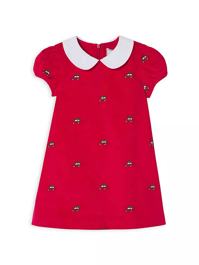 Вельветовое платье Paige с вышивкой в виде дерева для маленьких девочек, маленьких девочек и девочек Classic Prep, цвет woody and tree embroidery