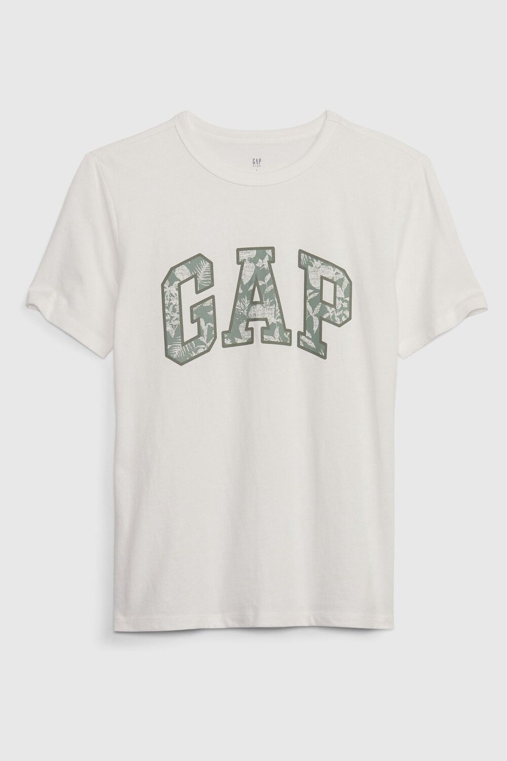 

Футболка с круглым вырезом и цветочным логотипом Gap, белый
