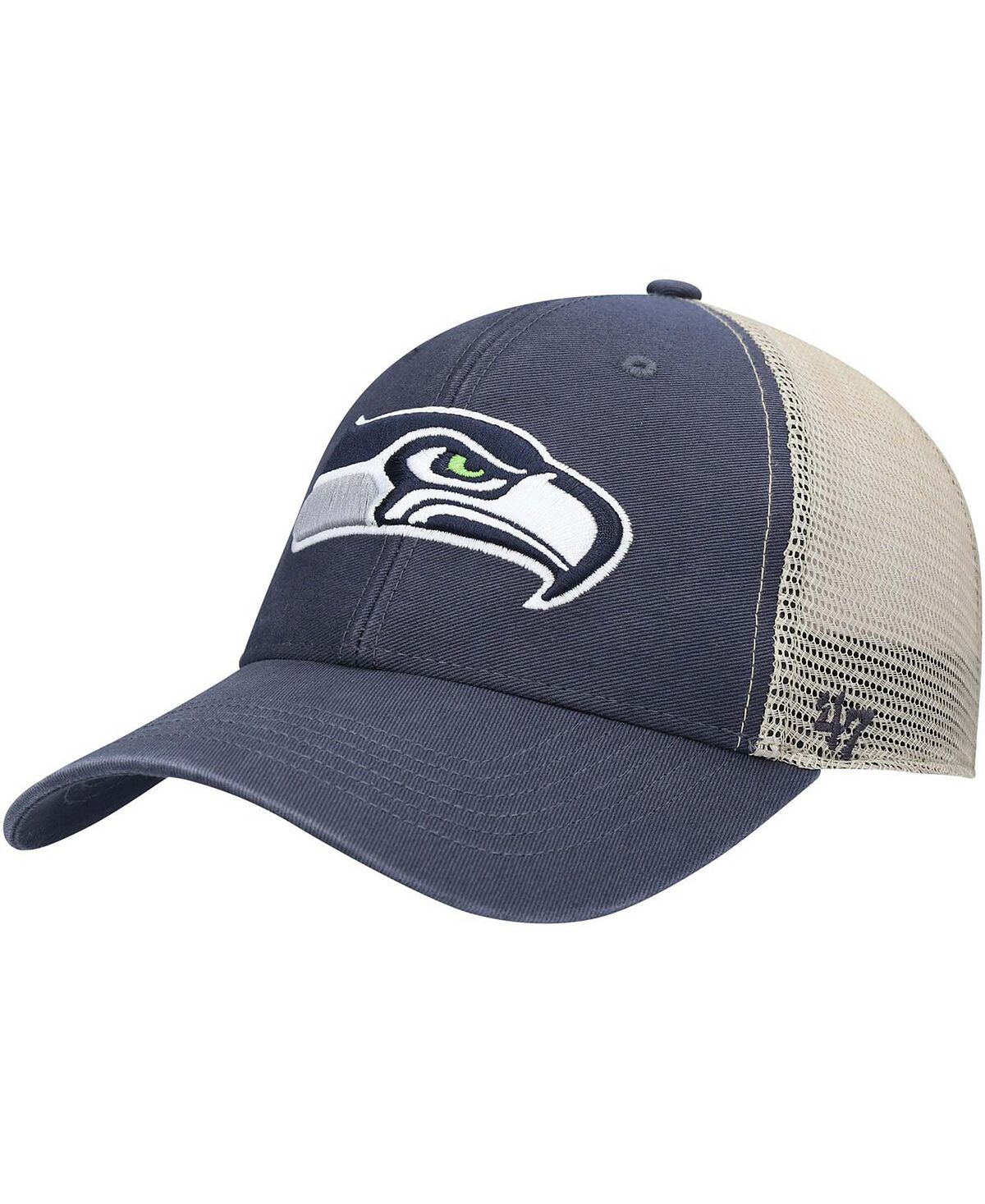 Мужская темно-синяя кепка с капюшоном Seattle Seahawks Flagship MVP Snapback '47 Brand