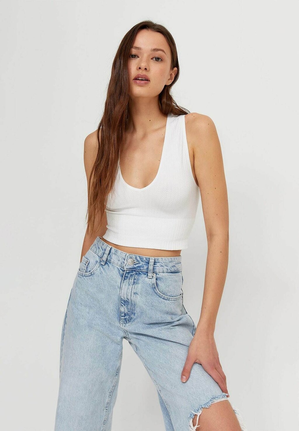 

Топ Stradivarius, белый