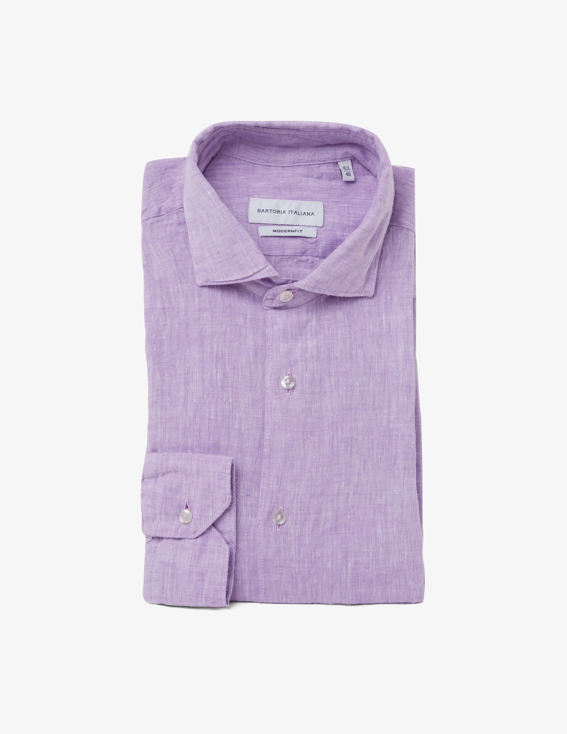Современная льняная рубашка Sartoria Italiana, фиолетовый