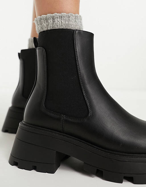

schuh Черные массивные ботинки челси Adaline