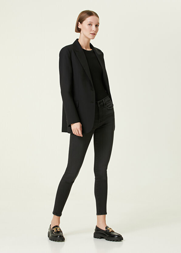 

Черные джинсовые брюки скинни le high Frame Denim, Черный