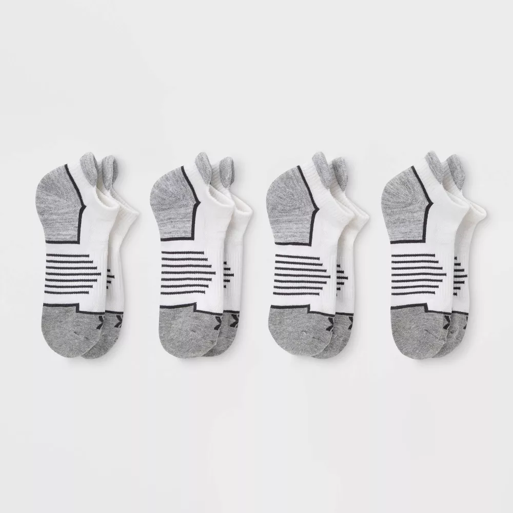 

Женские носки Active Accents Cushioned 4pk No Show Tab Athletic Socks - All In Motion, цвет White