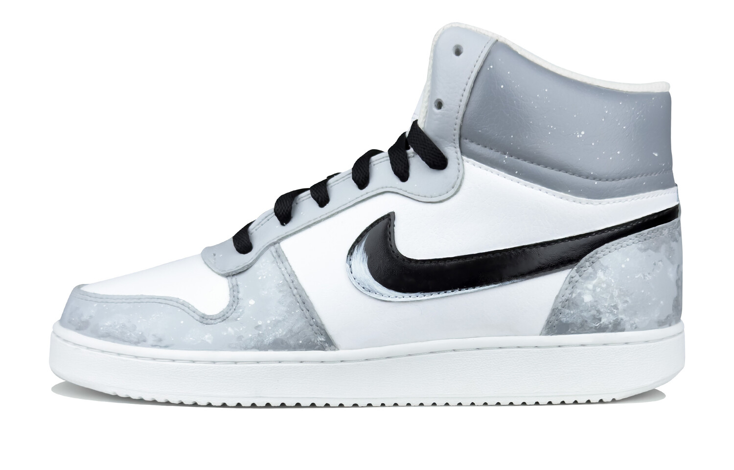 

Кроссовки Nike EBERNON Skateboarding Shoes Men High-top Black/grey/white, черный/белый/серый