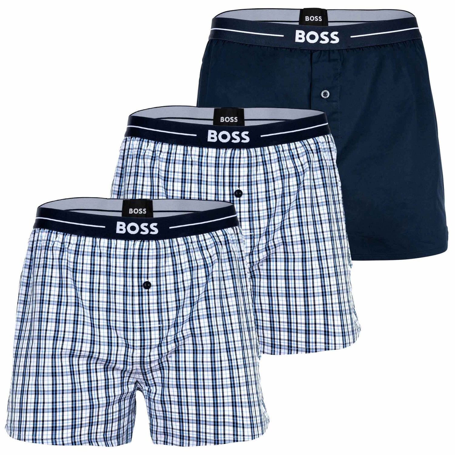 

Боксеры BOSS Web-Boxershorts 3 шт, темно-синий