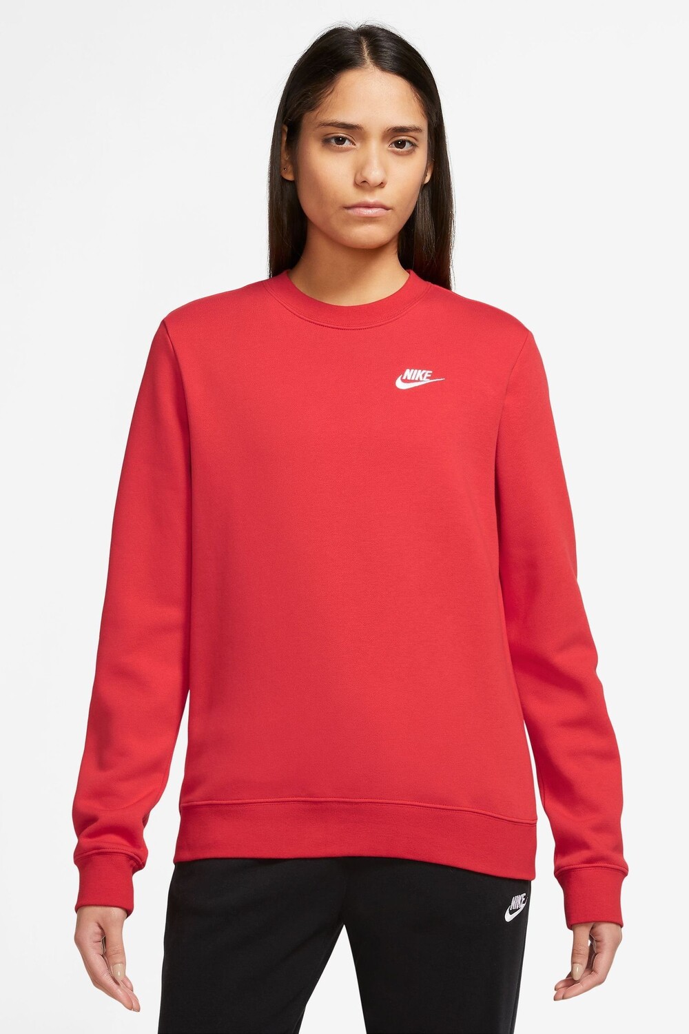 

Флисовая толстовка Club с круглым вырезом Nike, красный