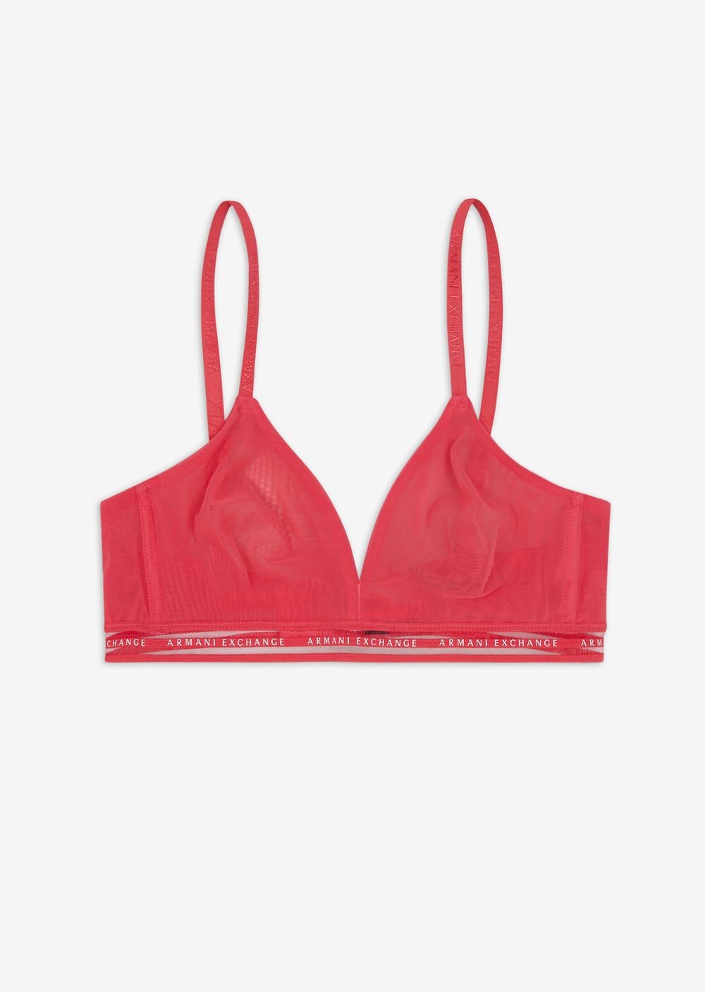 

Бюстгальтер без косточек с треугольными чашечками Armani Exchange, фуксия