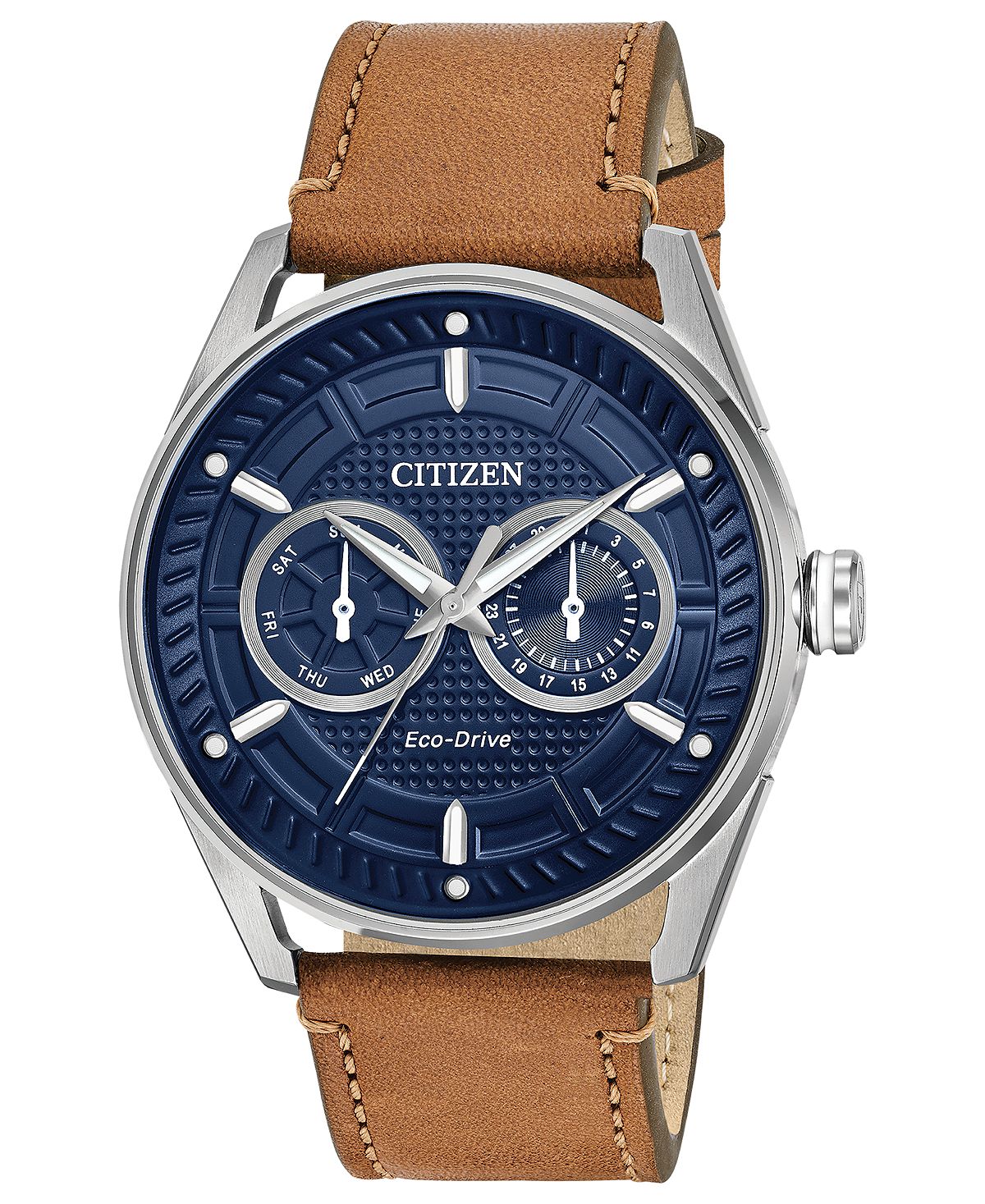 цена Мужские часы Drive from Citizen Eco-Drive 42 мм с коричневым кожаным ремешком