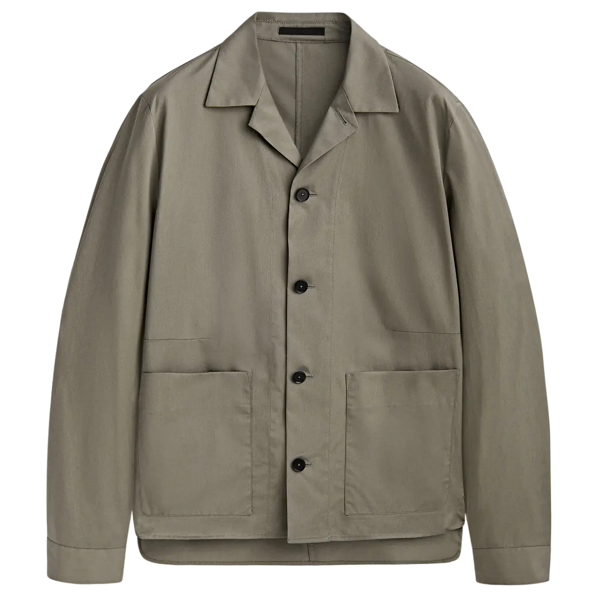 

Куртка-рубашка Massimo Dutti Studio Cotton Overshirt With, хаки