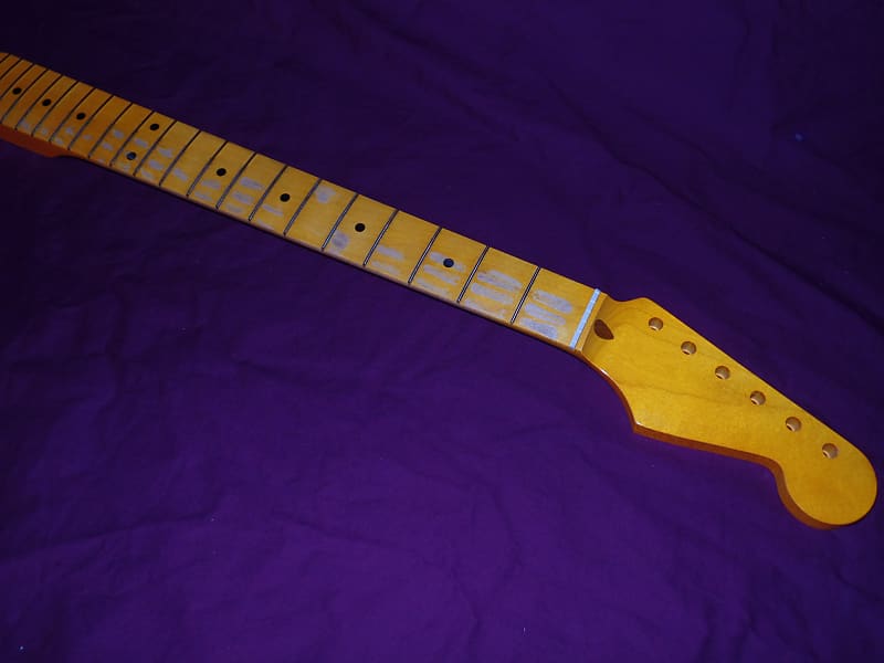 V-образный реликт 1950-х годов 7.25 Stratocaster vintage Allparts Fender лицензированный кленовый гриф Stratocaster Neck