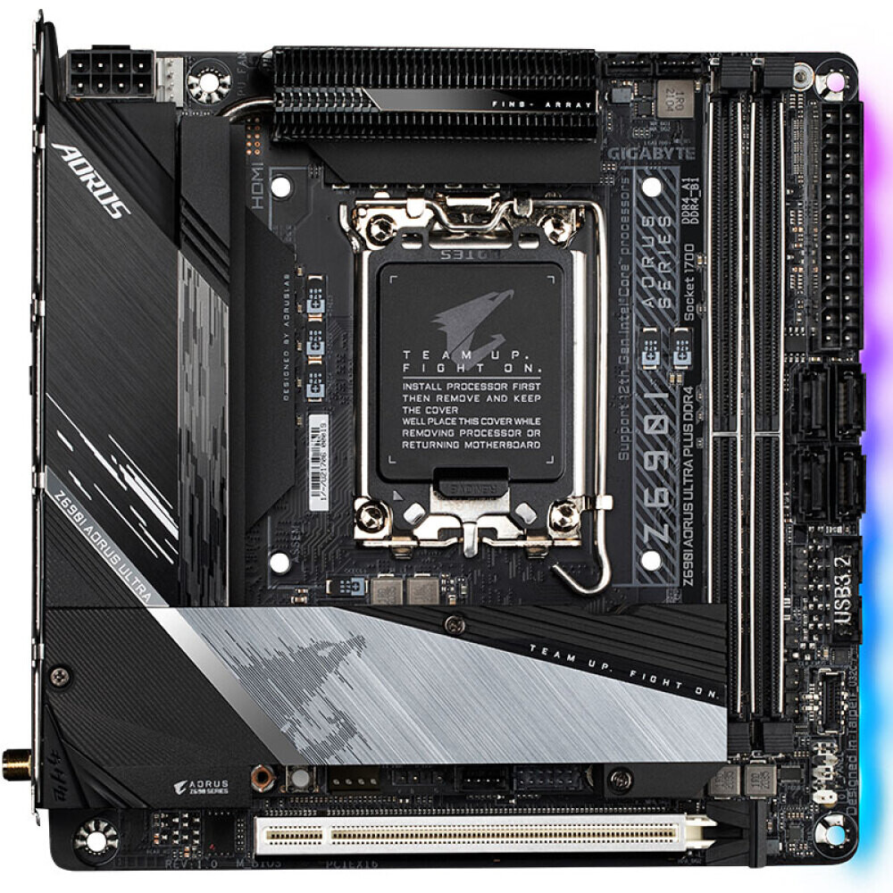 

Материнская плата Gigabyte Z690I AORUS ULTRA PLUS, LGA1700, DDR4, WIFI