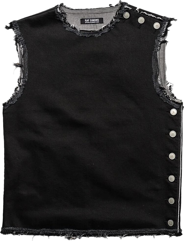 

Топ Raf Simons Doubled Denim Top 'Black', черный
