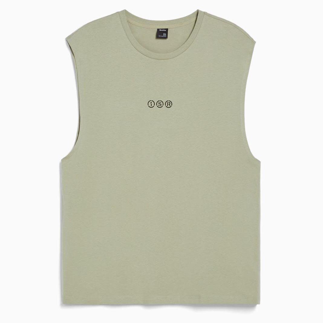 

Футболка Bershka Worker-style Fit Sleeveless, хаки