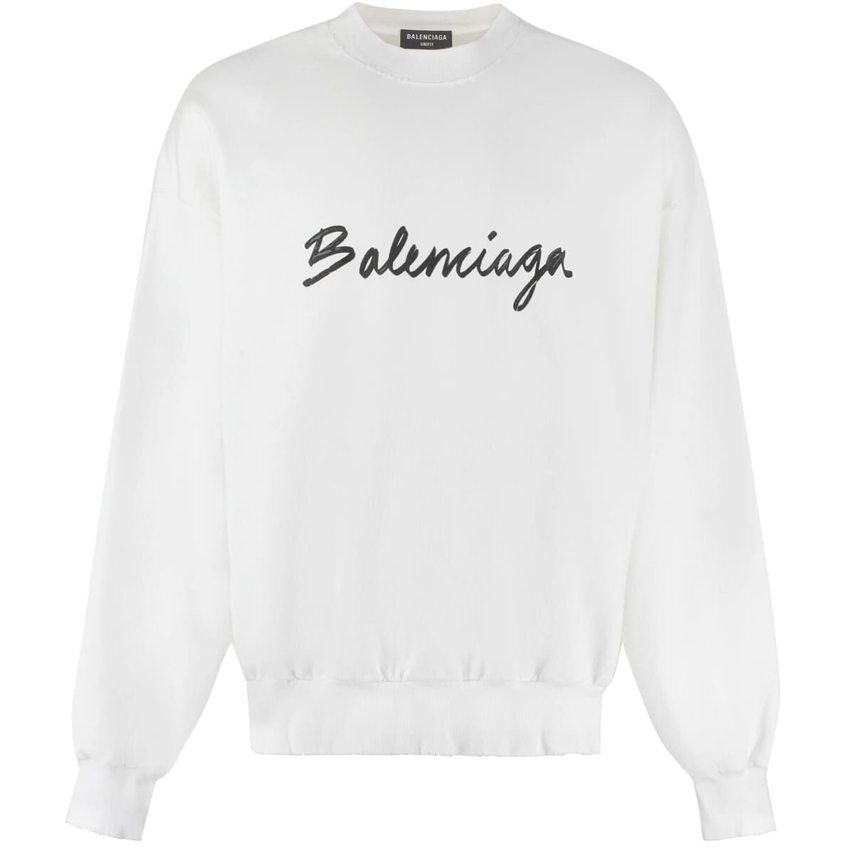 

Свитшот Balenciaga Logo Detail Cotton, белый