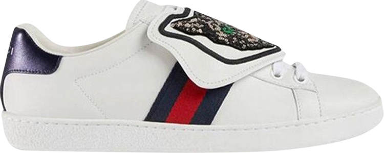 Кроссовки Gucci Wmns Ace Cat, белый - фото