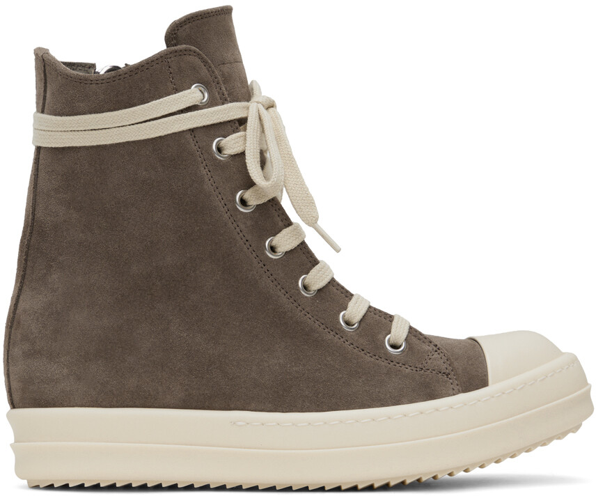 

Серо-коричневые кроссовки Geobasket Rick Owens
