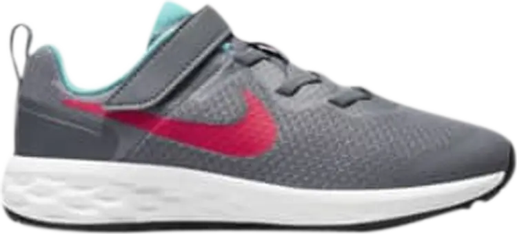 

Кроссовки Nike Revolution 6 PS 'Smoke Grey Siren Red', серый