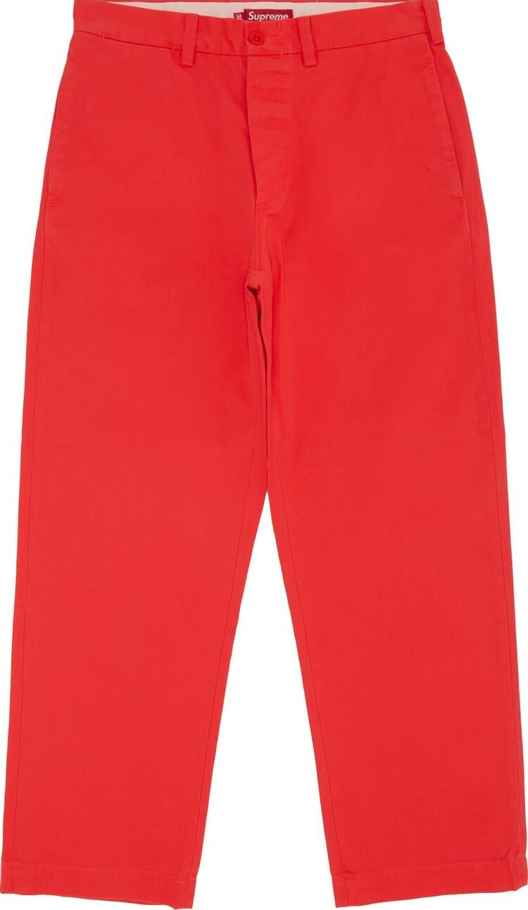 

Брюки Supreme Chino Pant 'Neon Red', красный