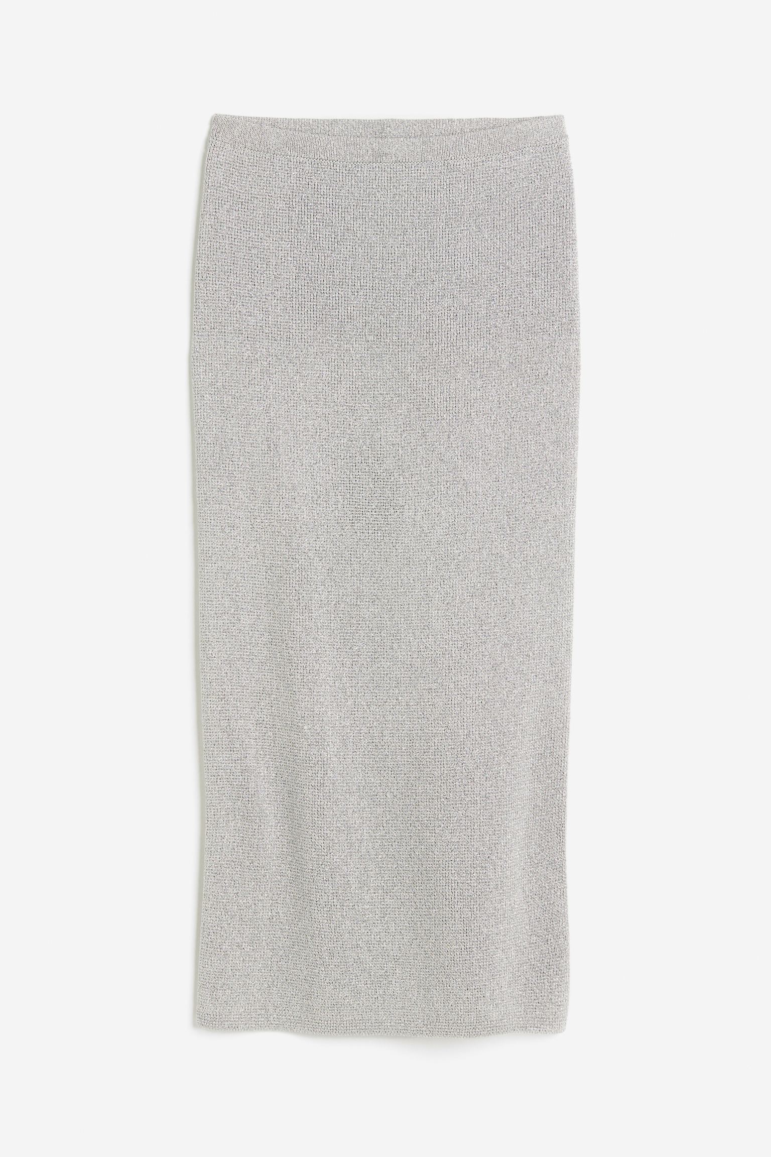 Юбка H&M Shimmery Knit, серебристый юбка zara shimmery mini черный