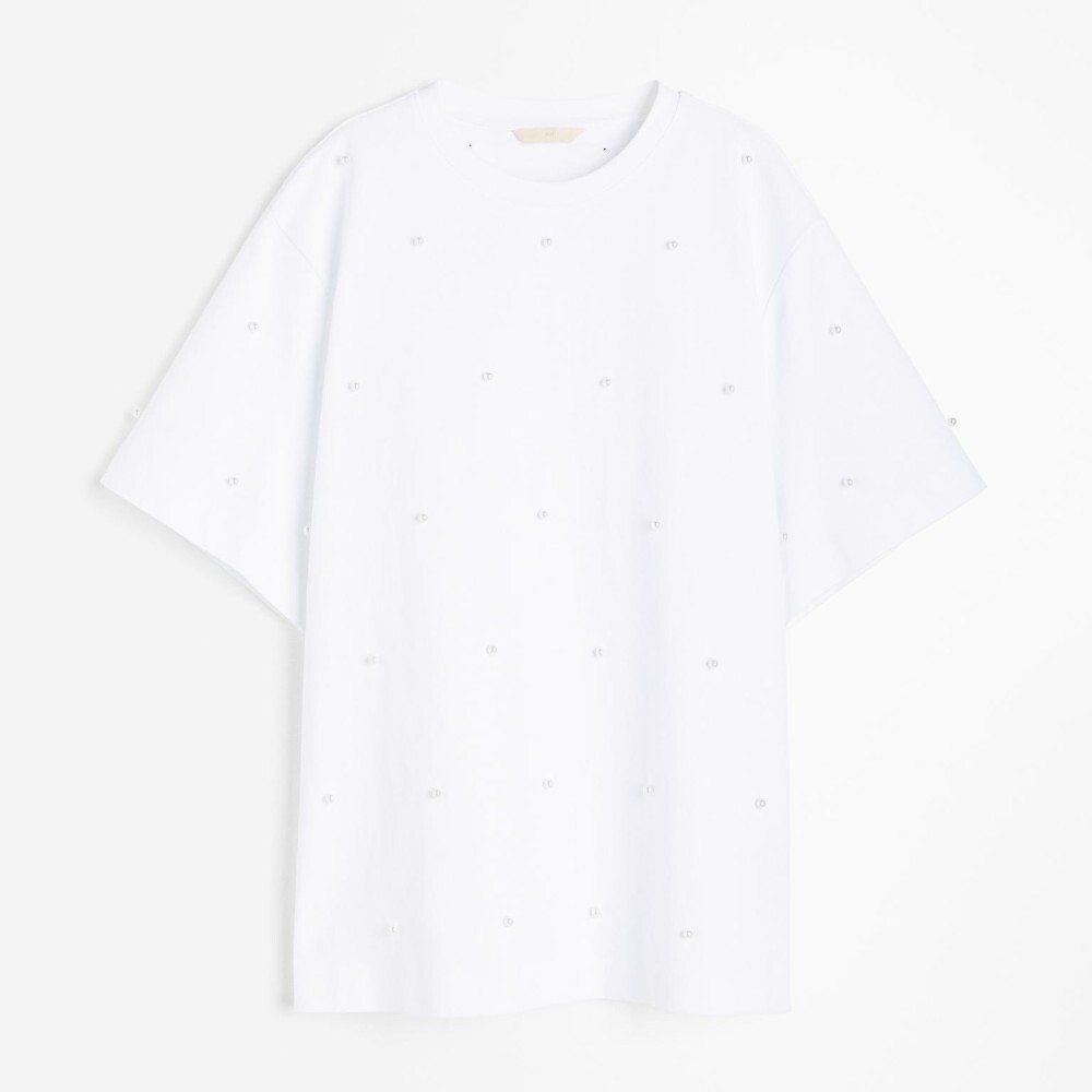 

Футболка H&M Beaded, белый
