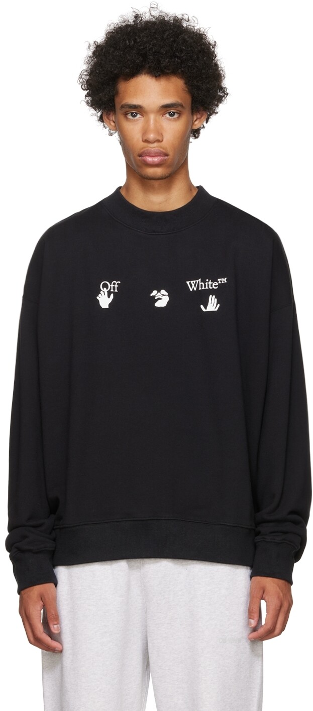 

Черный хлопковый свитшот Off-White