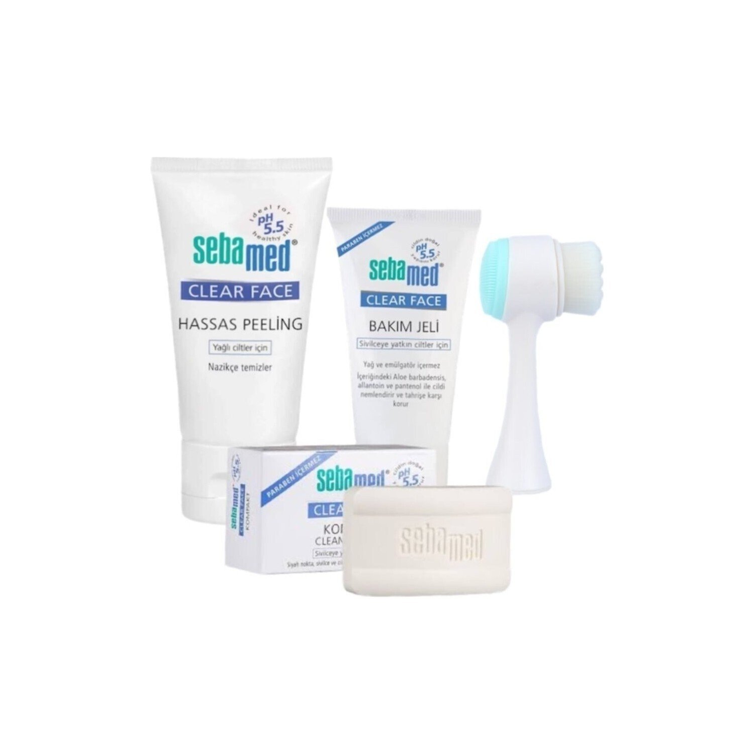 

Sebamed Clear Face Care Gel+Sensitive Peeling 150 мл + Compact Cleansing Bar 100 гр. + Face Cleanser