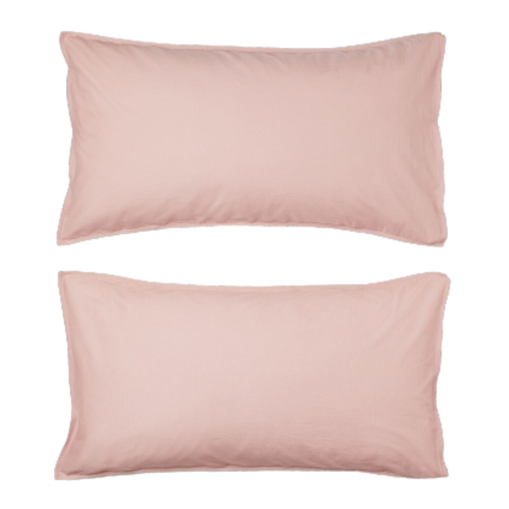 

Комплект наволочек хлопок со строчкой H&M Home Cotton, 2 предмета, розовый