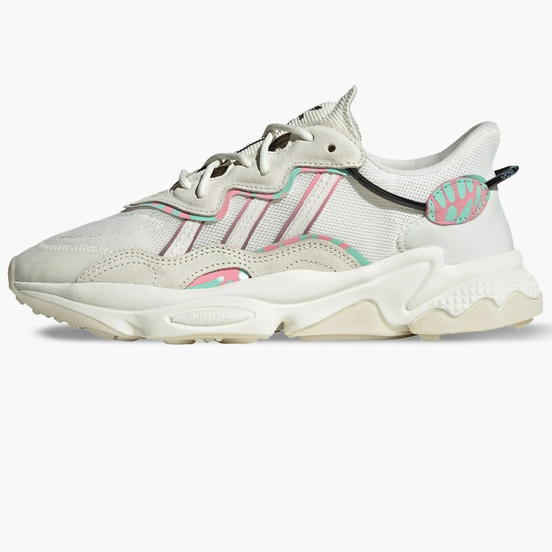 

Кроссовки Adidas Ozweego, бежевый/розовый/зеленый, Зеленый;бежевый