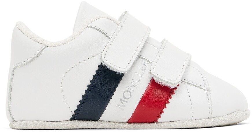 

Детские белые кроссовки в полоску Moncler Enfant
