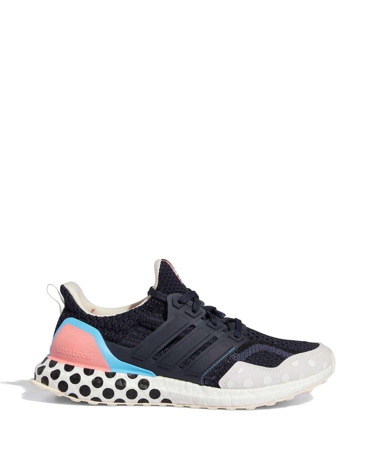 

Темно-сине-белые кроссовки adidas Running Ultraboost 5 DNA в горошек
