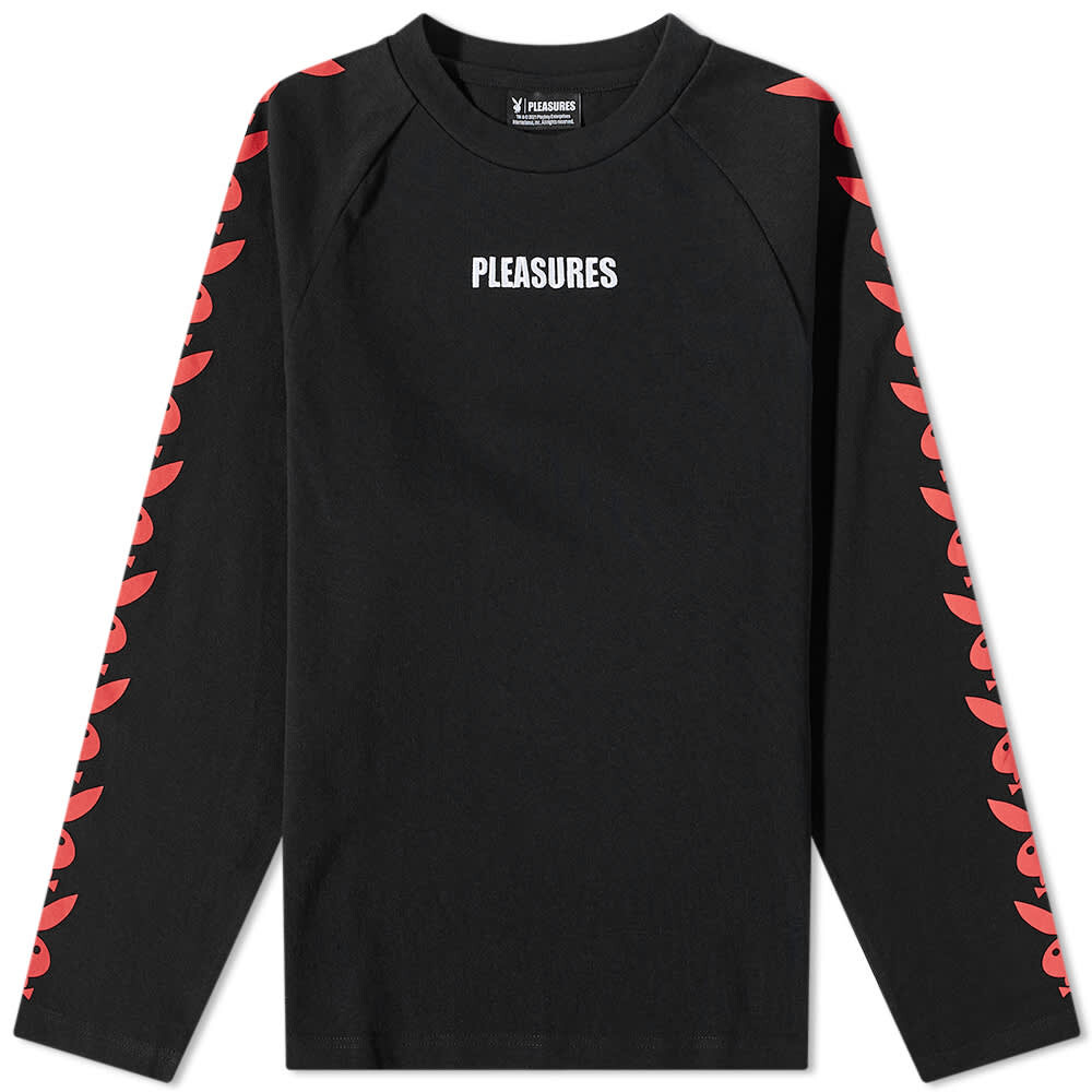 

Футболка PLEASURES Long Sleeve Playboy Raglan Tee, Черный