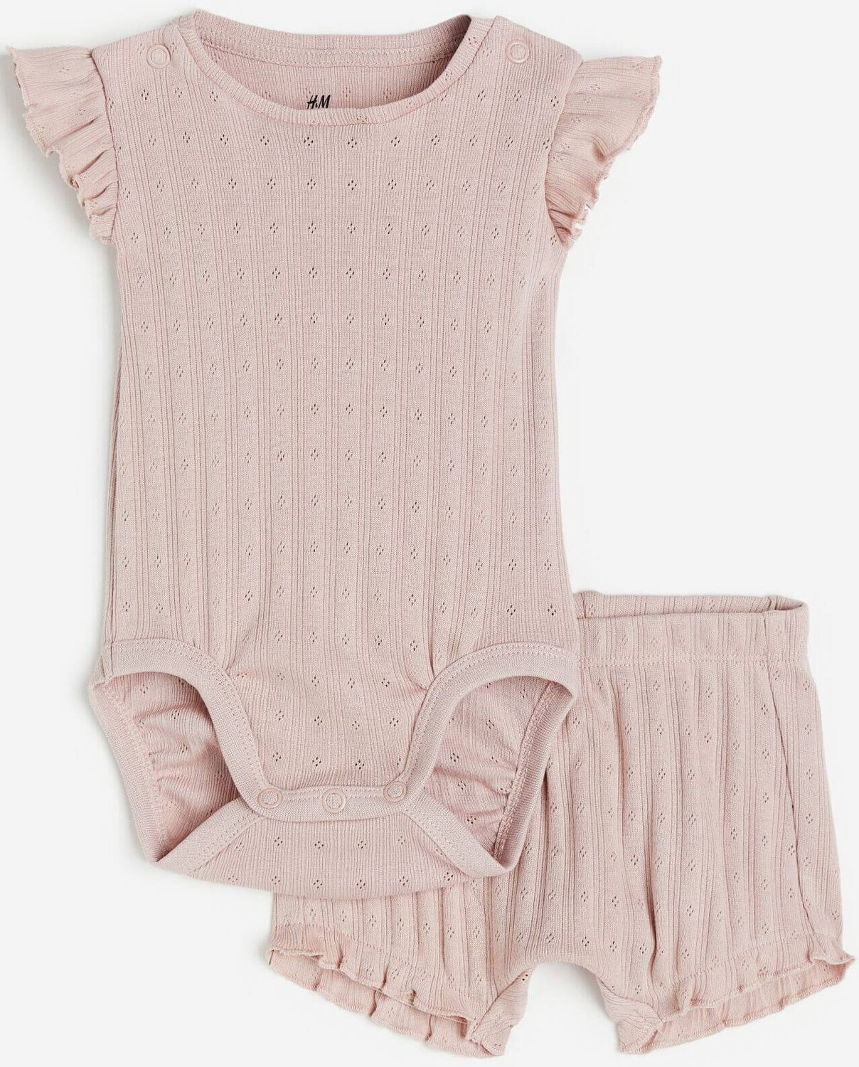 

Комплект одежды H&M Cotton, 2 предмета, пудрово-розовый