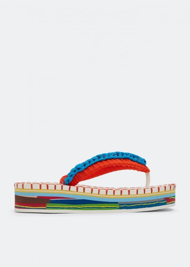 

Сандалии CHLOÉ Lou thong sandals, белый