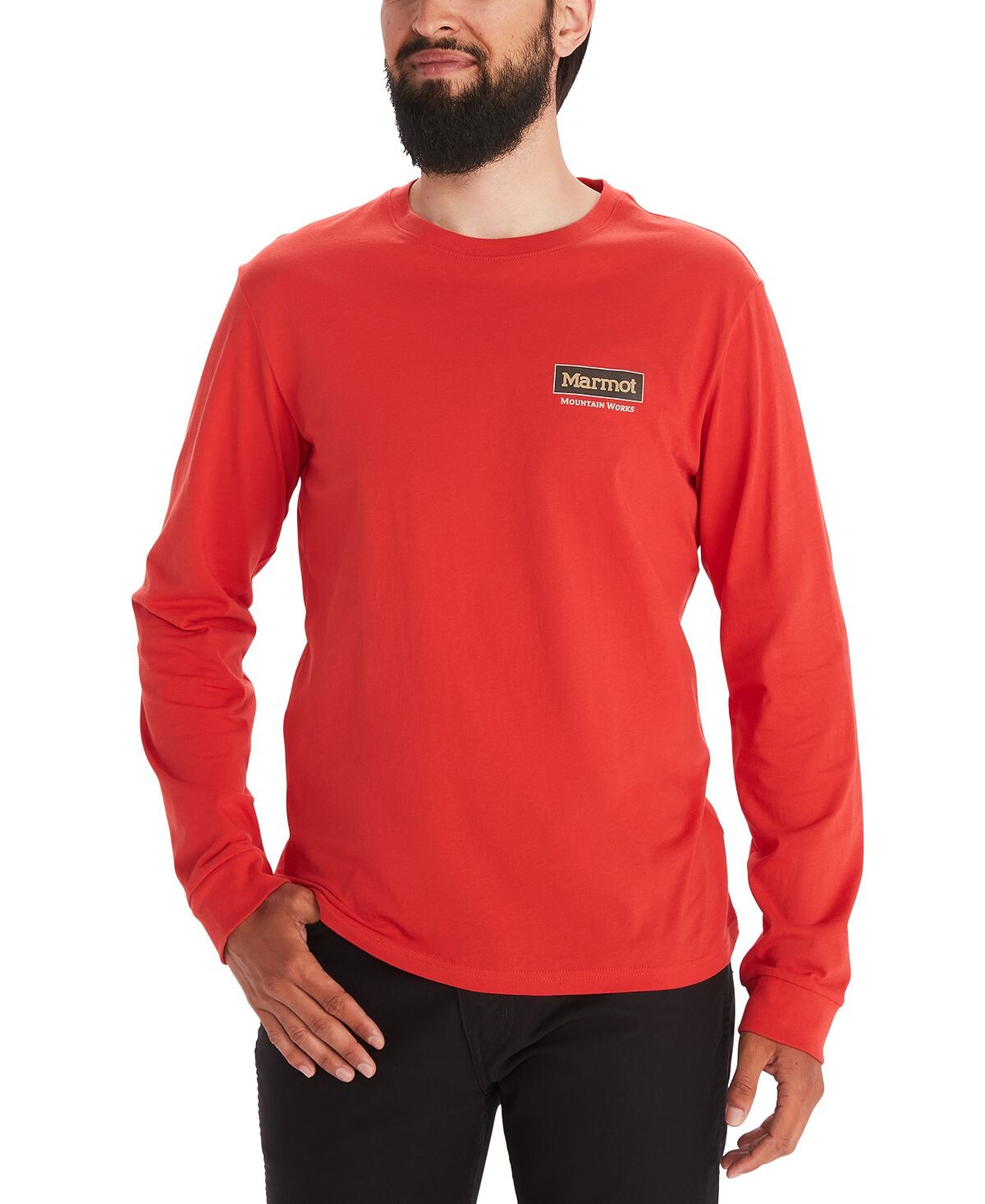 

Мужская футболка с длинными рукавами mountain works Marmot, Красный