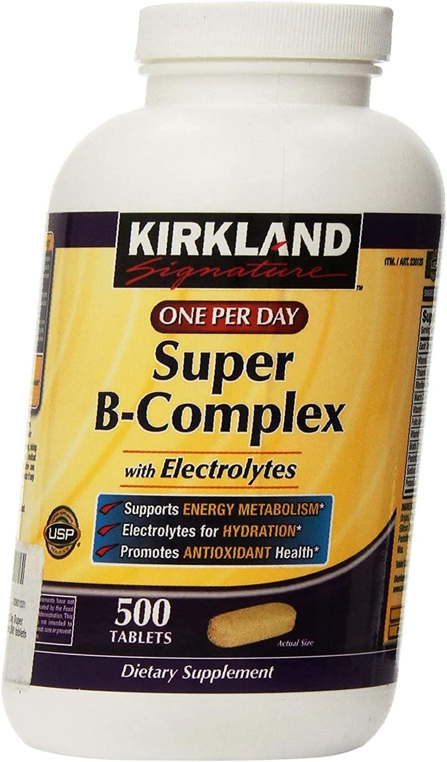 Комплекс витамин группы В Kirkland Signature, с электролитами, 500 таблеток цена и фото
