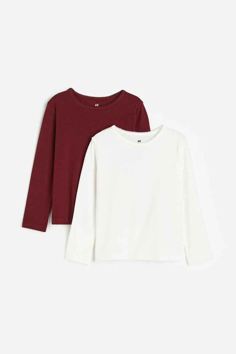 

Комплект из двух топов с отделкой пико H&M, красный